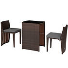 TecTake (black/brown) Rattan garden furniture set Hamburg tables and chairs, set, outdoor table chairs nature