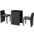 TecTake (black) Rattan garden furniture set Hamburg tables and chairs, set, outdoor table chairs nature