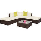 Rattan garden furniture set Paris sofa, corner rattan sofa mixed brown Brown