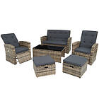 TecTake (nature) Garden rattan furniture set Bari garden table and chairs, bistro set, patio nature