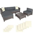 Rattan garden furniture set with aluminium frame sofa, rattan sofa grey Grey