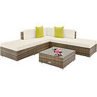 Rattan garden furniture set Paris sofa, corner rattan sofa nature Cream