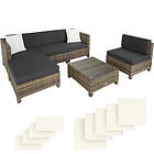 Rattan garden furniture set with aluminium frame sofa, rattan sofa nature Brown