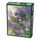 Hills Cobble Pussel Chickadees And Lilacs 1000 Bitar
