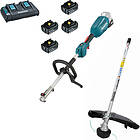 Makita 18v LXT Cordless Split Shaft Garden Multi Tool Kit 4 x 5ah Li-ion Twin Ba