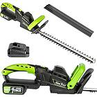 Mylek Cordless Lighweight Hedge Trimmer 20V Electric Cutter Green & Black