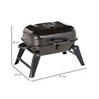 Outsunny Charcoal Table Top BBQ Grill