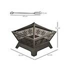 Outsunny Snowflake Fire Pit Metal 60cm