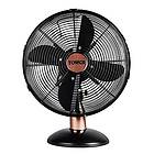 Tower T611000B Cavaletto Metal Desk Fan with 3 Speed Settings, 12”, 35W, Black and Rose Gold