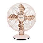 Tower T611000P Cavaletto Metal Desk Fan with 3 Speed Settings, 12”, 35W, Marshmallow Pink and Rose Gold