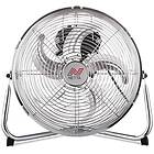 Netta Gym Floor Standing Fan – 12" Chorm Metal Desk Fan with 5 Blades – 3 Speed 