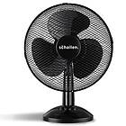 Schallen Home & Office Electric 12" 3 Speed Electric Tilt Oscillating Worktop Desk Table Air Cooling Fan (Black)
