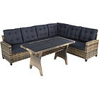 TecTake Garden dining set Catania 6 Seats, 1 table nature
