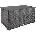 TecTake Storage box Oslo with aluminium frame, 145 x 82,5 79,5 cm grey