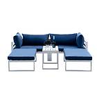 Original Out & Out Out & Out Santorini Lounge Set w/ Side Cushions Blue