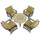 Byron Manor Avignon 110Cm Coffee Table With 4 Windsor Deluxe Lounge Chair Set