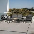 Harbour Lifestyle Palma 2 Seat Sofa Set Wide Rope Weave Grey