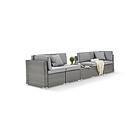 Furniture Box Orlando Grey Rattan 4 Seat Outdoor Sofa