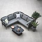 Harbour Lifestyle Salina Corner Group & Coffee Table Charcoal