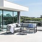 Harbour Lifestyle Havana Aluminium Corner Group With Reclining Feature & Coffee Table Washed Grey