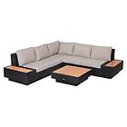 Outsunny 4Pc Rattan Sofa Set Garden Furniture Coffee Table Chairs Conservatory B