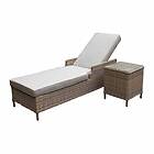 Handpicked Wroxham Sun Lounger and Coffee Table Set Grey