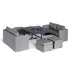 Desser Aruba Outdoor Fabric Cube Set With Fire Pit Table