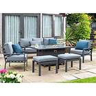 Handpicked Titchwell Lounge Set with Firepit Table Grey