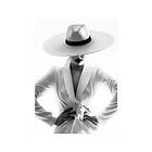 Poster White Hat 50x70cm