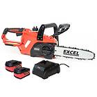 Excel 18V Chainsaw Wood Cutter 245mm with 2 x 5.0Ah Battery & Charger:18V