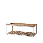 Cane-Line Level tables Basses teak 62x122 cm White