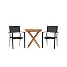 Venture Design Cafégrupp Kenya med 2 Copacabana Stolar Folding Table- Natural Teak 70*70cm _1+ Copacaba GR22797