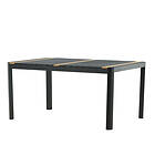 Venture Design Matbord Tulum 150×90 Togo Dining Table, Black, Teak, Aluminum 2103-408