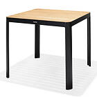 Lifestylegarden Matbord Portals Dark 95x95 cm PORTALS low bar table 95*95*95(h) cm, teak top, black ALU 41354