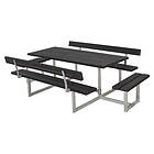 Plus Picknickbord Basic med Påbyggnad 260 cm ReTex Bord-/Bänkset m/1 ryggstöd 2 påbyggnader 185815-35