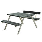 Plus Picknickbord Alpha 118 cm ReTex Bord-/Bänkset m/ 1 ryggstøtte 187511-38