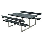 Plus Picknickbord Basic 177cm ReTex Bord-/Bänkset m/2 ryggstöd 185812-38