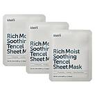 Klairs Rich Moist Soothing Tencel Sheet Mask 25ml 3-pack