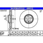 ATE Bromsskiva 24.0136-0113.2