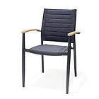 Lifestylegarden Stol Portals Utomhus PORTALS Lite stacking armchair, black ALU / 4-pack 41365