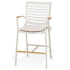 Lifestylegarden Stol Portals Light 66 cm PORTALS low bar chair, teak seat, light ALU / 4-pack 41305