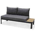 Lifestylegarden Loungesoffa Portals Dark 2-sits med Dynor Utomhus PORTALS 2-seater sofa, teak seat, cushions, black ALU 41358