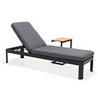 Lifestylegarden Solsäng Portals Dark med Sidobord C-shape table Sun lounger, black str11225231122494