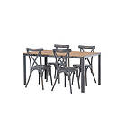 Venture Design Matgrupp Break Bord med 4 Tablas Stolar Diningtable Alumnium Black / Nature Rectangular 90*150* +Tablas Diningchair Aluminium