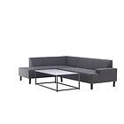 Venture Design Loungegrupp Mecka Corner Sofa set with table / Dark Grey GR23288