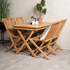 Venture Design Matgrupp Kenya 120x70 med 4 Fällbara Stolar Dining Table 120*70*H75 Teak+Kenya Folding Chair w/o GR22606