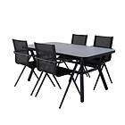 Venture Design Matgrupp Vyn Svart med 4 Anve Matstolar Virya Dining Table BLACK 