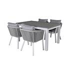 Venture Design Matgrupp Aleyna med 4 Virya Matstolar Albany Table 152/210 White/