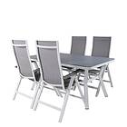 Venture Design Matgrupp Vyn med 4 Arz Matstolar Virya Dining Table White Alu / G