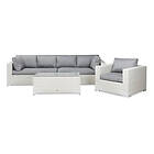 Comfort Garden Loungegrupp Bahamas 5-sits Bord Fåtölj Vit Utomhus 644748